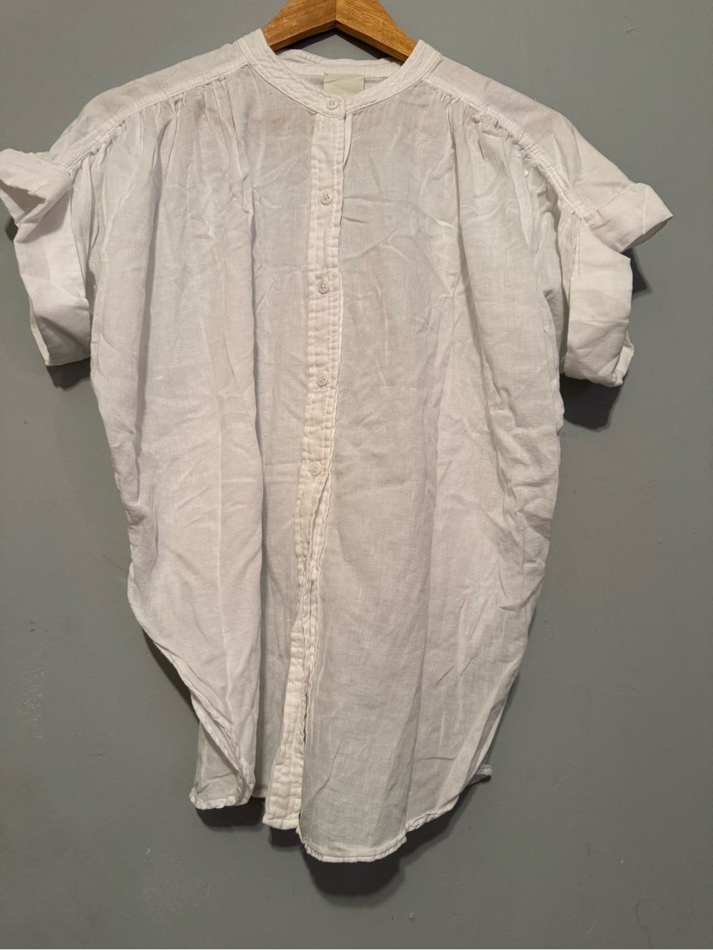 Heath Ceramics White Button-Front Top